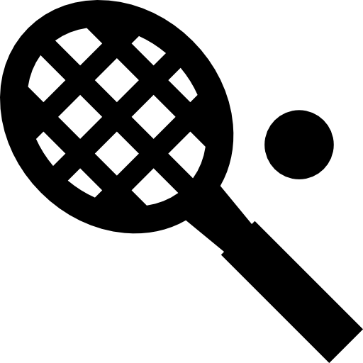 Tennis racket and ball